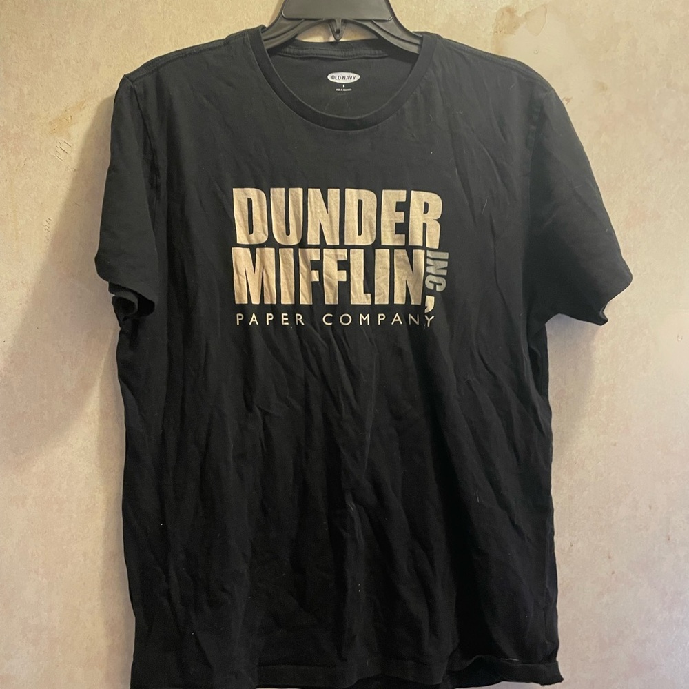 Old Navy Black Dunder Mifflin Graphic Crew Tee